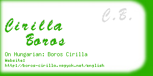 cirilla boros business card